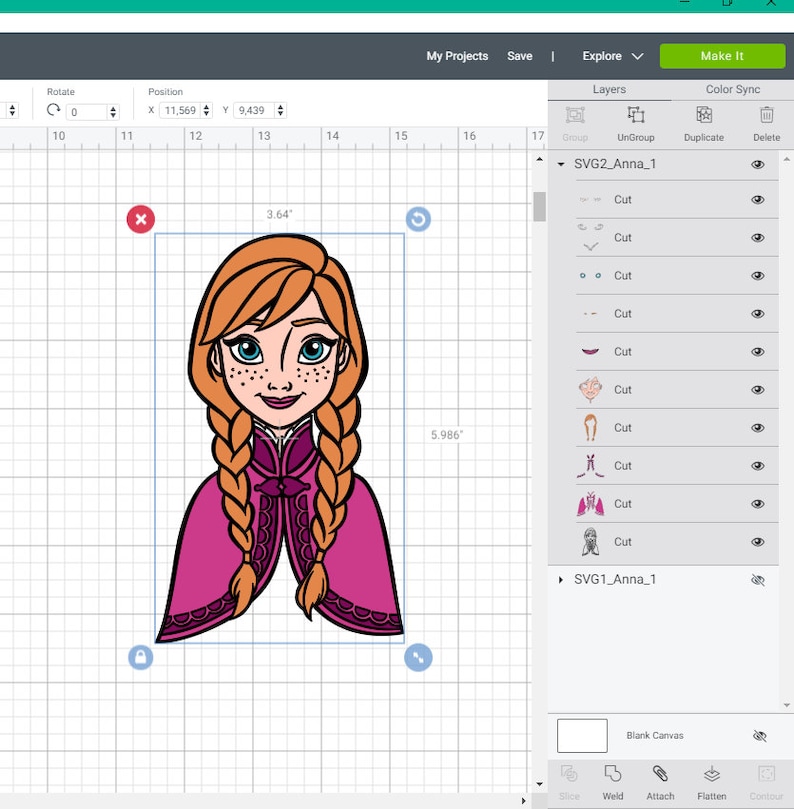 Download SVG PNG Sisters Anna Elsa Frozen Disney Princess Layered ...