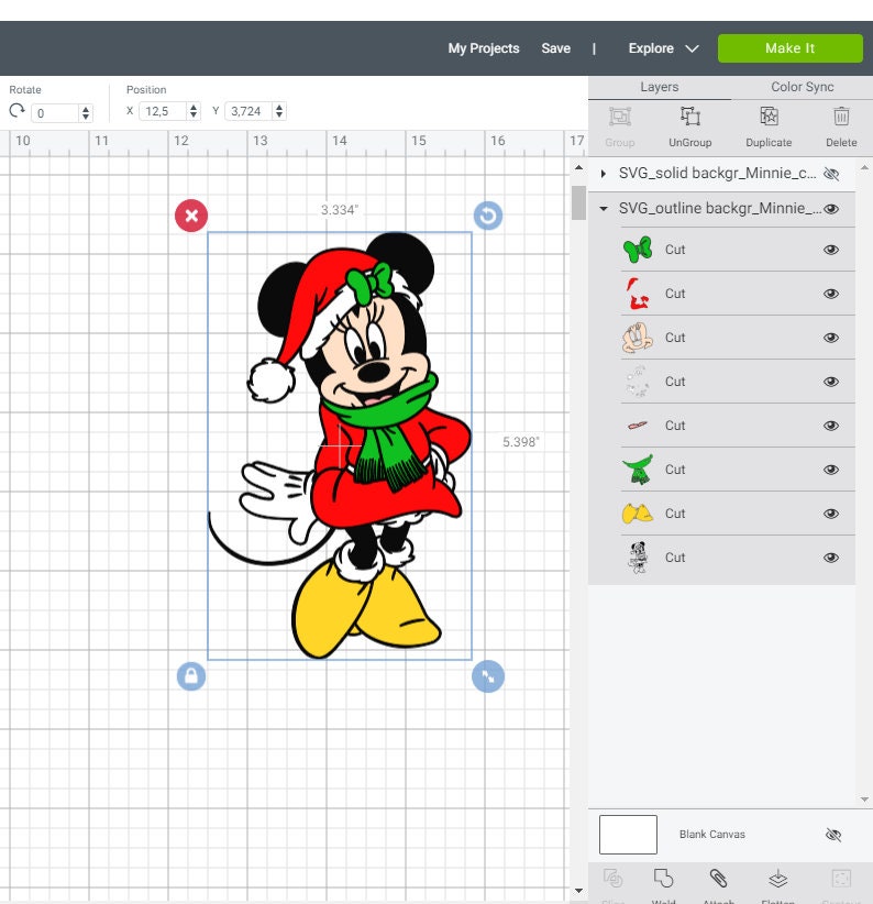 Download SVG PNG Christmas Minnie Mouse Santa Сostume Dress Vector ...