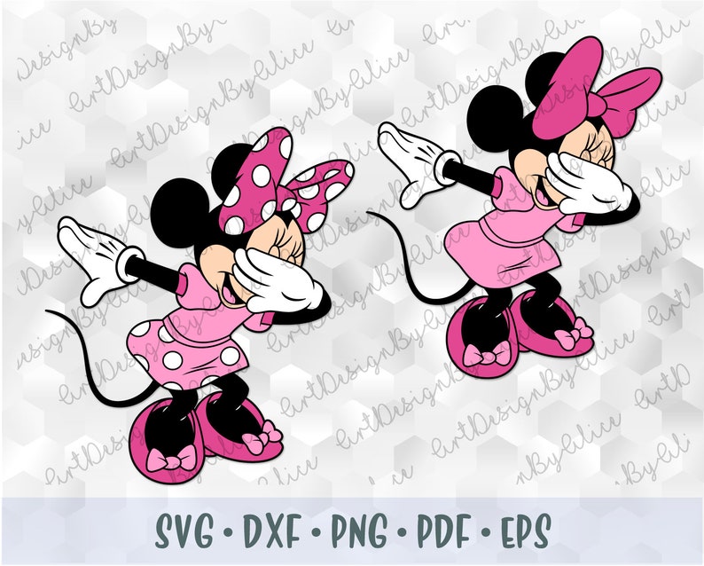 Download SVG PNG Dabbing Minnie Mouse Pink Layered Cuttable file ...