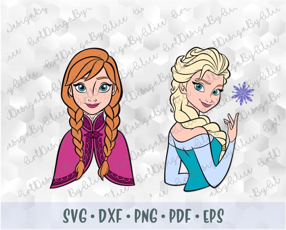 Download Svg Png Sisters Anna Elsa Frozen Disney Princess Layered Cut Etsy