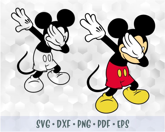 Download SVG PNG Dabbing Mickey Mouse Disney Layered Cuttable file ...
