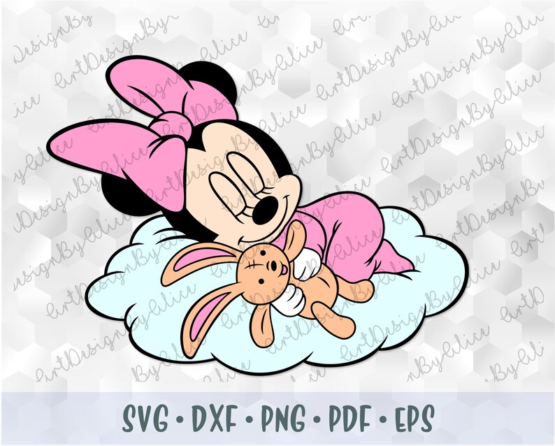 Download SVG PNG Baby Mickey Minnie Mouse Sleeping Layered Cut ...