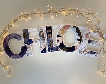 Moon and Stars Name Bunting