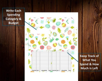 CASH BUDGET ENVELOPE Easter Holiday Printable Cash Envelope System Budget Envelope System Dave Ramsey Cash Budget  Sinking Fund Envelopes