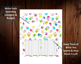 CASH BUDGET ENVELOPE Kids Printable Cash Envelope System Budget Envelope System Dave Ramsey Cash Budget  Sinking Fund Envelopes