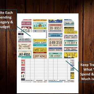 AUTO CASH UMSCHLAG Auto Tags Druckbare Geldumschlagsystem Budgetumschlagsystem Dave Ramsey Geldhaushalt Sinkende Fundumschläge