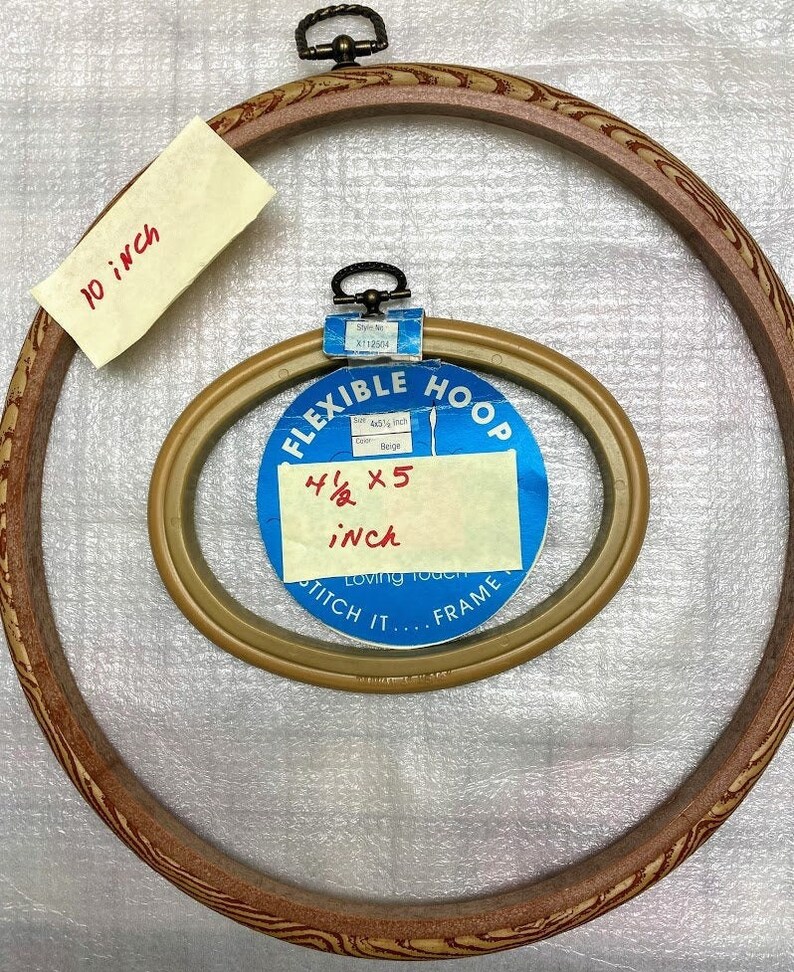 Embroidery Hoops Cross Stitch Frame White Spring Tension Etsy