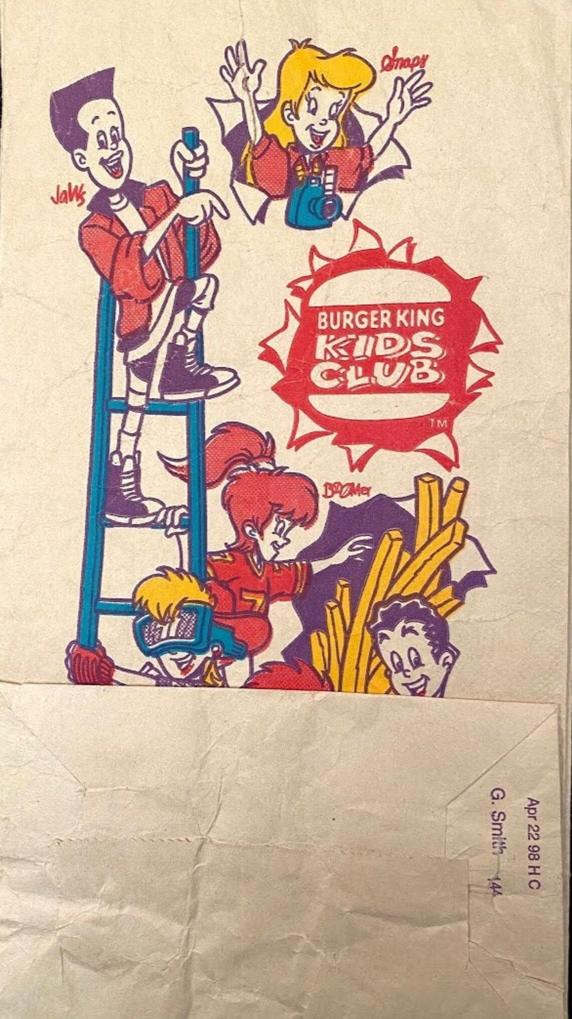 Burger King Kids Club Soft Rabbit With Clip and Burger King Meal Bag ...