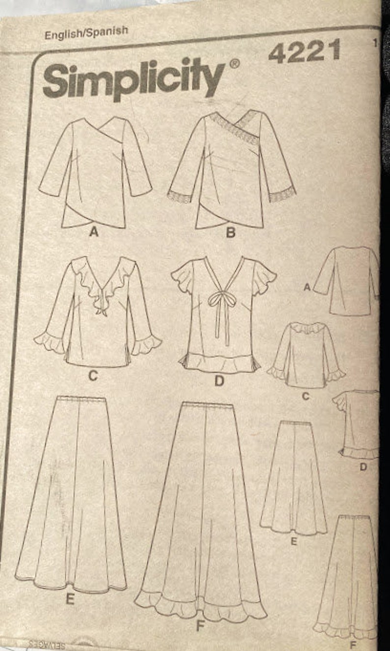 Easy-to-sew Simplicity Pattern Skirts and Pullover Tops Size 10-18 - Etsy