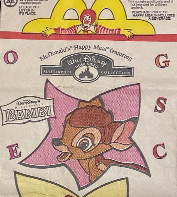 McDonald's Happy Meal Featuring Walt Disney Home Video Bambi