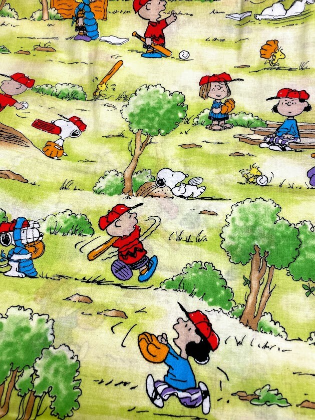 Peanuts Baseball Charlie Brown and Soccer Games Fabric With Etsy