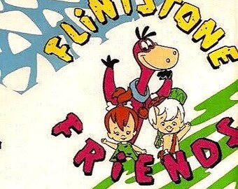 Flintstone and Friends - Book - Acquiring Knowledge -The Alphabet & Numbers With Pebbles, Bamm-Bamm, and Dino - To Make Cut and Sew