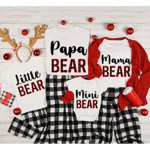 Family Christmas Shirts, Papa Bear, Mama Bear Shirt, Mini Bear Shirt, Little Bear Shirts, Family Christmas matching, Christmas T-Shirt