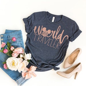 World Traveler Shirts, World Traveler Shirt, Epcot Glitter Shirts, World Traveler Family Trip T-shirt, Unisex T-shirts