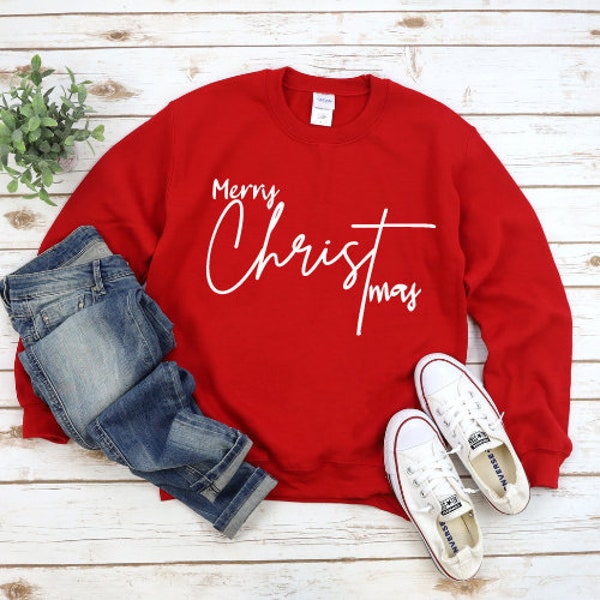 Merry Christmas Sweatshirt, Merry Christ-mas Sweatshirt, Family Christmas, Sweatshirt, Family Matching Sweatshirt, Winter Sweatshirt.