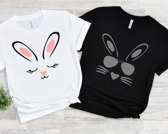 Easter couple matching Bunny  Shirt Shirt,Kid's Easter Shirt,Cute Easter Shirt,Easter Day Shirt for Woman, Easter Bunny Shirt