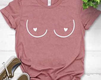 Boobs Shirt, Boobs Tshirt, Boobs heart shirt, Breast Cancer Tshirt, Breast Cancer Shirt, Titties shirt, Boobies Shirt