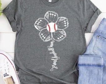 Proud Baseball Mom Shirt, Baseball Mom, Sports Mom, Proud Mom, Mom Shirt, Baseball Shirt, Flower baseball Proud Mom Shirt
