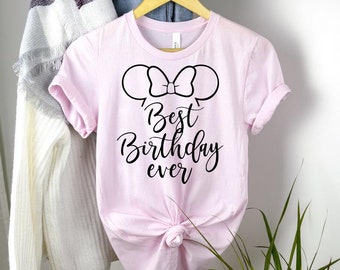 Best Birthday Ever Shirts, Bow and Ears, Custom Birthday Shirts, Birthday Shirts, Birthday Gift, Introvert Shirts, Birthday Girl Shirt