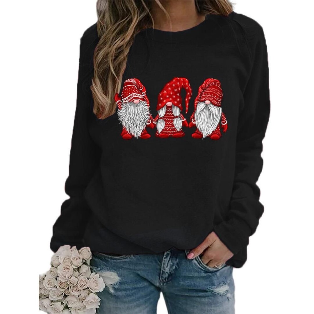 Gnome Sweatshirt Christmas, Gnome Hoodie, Cute Gnome Sweater, Christmas ...