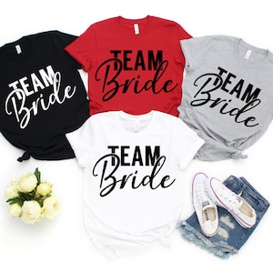 Team Bride Shirts, Team Bride T-Shirt, Team Bride T Shirt, Bride Team Shirt, Bridesmaid Shirts, Bridal Party Shirts, Bride Shirt