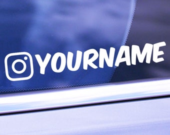 Instagram Car Decal, Instagram Decal, Window Decal, Personnalisé, Autocollants personnalisés, Nom Décalque, Instagram Business