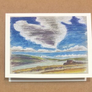 Rain Over Horsethief Butte Art Cards, set of 4