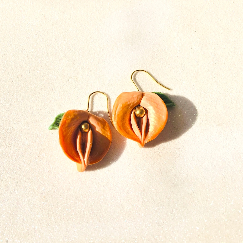 Feminist Floral Vulva Earrings, female empowerment, feminine vulva, empowered woman art, floral Vagina earrings, feminist earrings, yoni art 