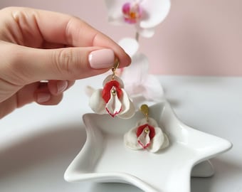 Floral Vulva Earrings - Empowerment Jewelry, female empowerment, feminist earrings, feminist accessories, feminist resistance jewelry