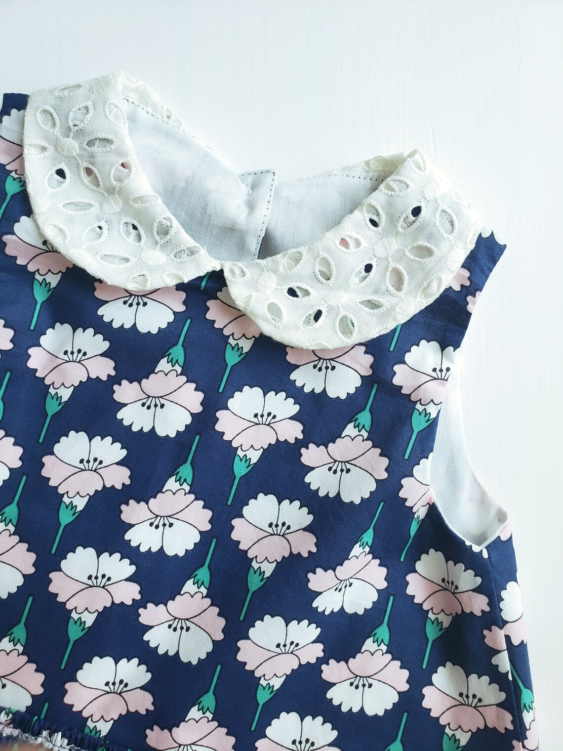 Baby Dress and Bloomer Set / Baby Girl Lace Collar Top and Bloomer Set