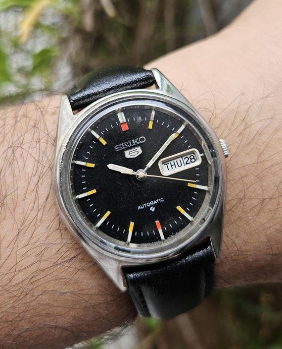Rare Vintage Seiko 5 Automatic 6309-7180 Japan Made Men's