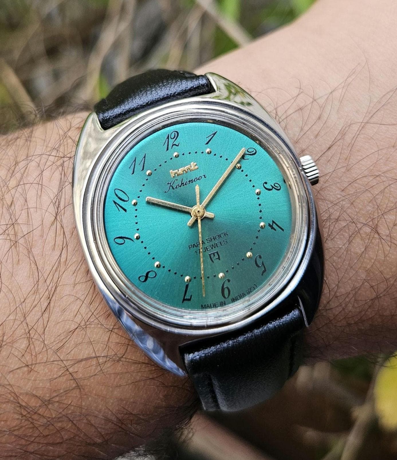 Sunburst Hmt Winding Watches Vintage HMT Kohinoor Drunken Tiffany