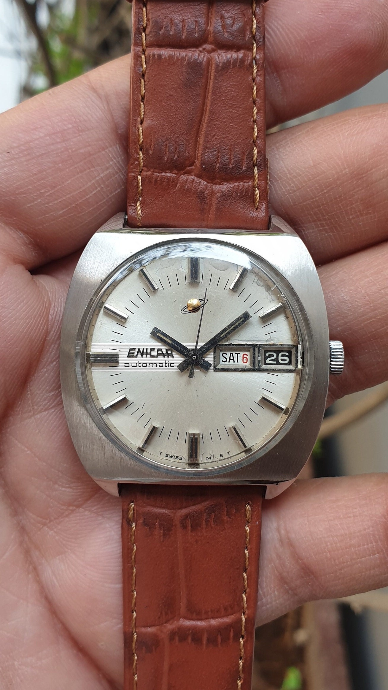 ENICAR 17JEWELS SWISS. 手巻き時計 ヴィンテージ Yahoo
