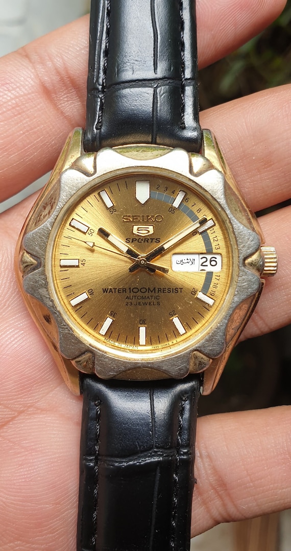 Vintage Seiko 5 Sports Fixed Bezel Movement No 7s36 Japan Made - Etsy