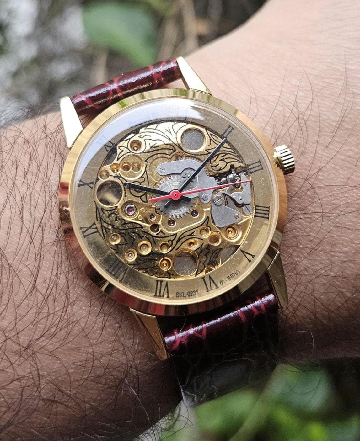 Vintage HMT Sona Skeleton Watch: Gold Plated, Roman Numerals - Etsy