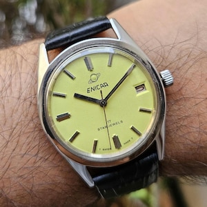 Vintage Enicar 17 Star Jewels  Manual Winding  Swiss Made Wrist watch For Men