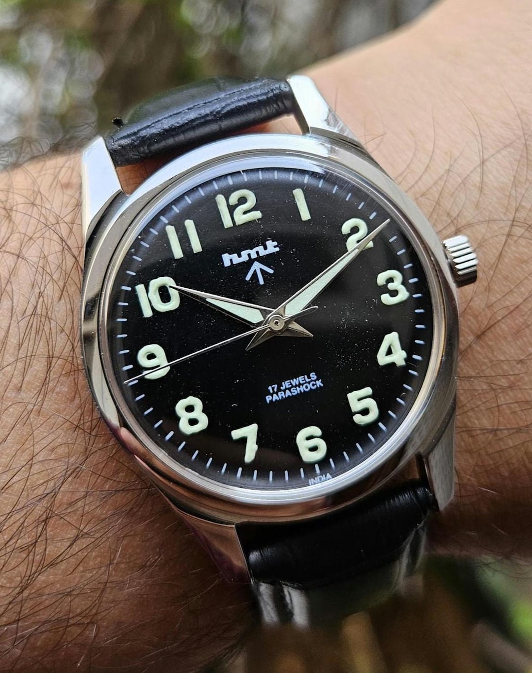 Orologio da polso militare vintage HMT Jawan: numeri luminosi, 17 rubini -  Etsy Italia