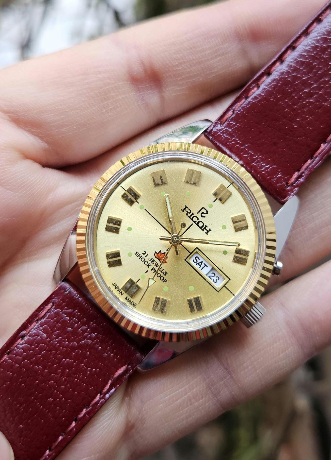 Vintage Ricoh Automatic Japan Made Men's Wrist Watch - Etsy