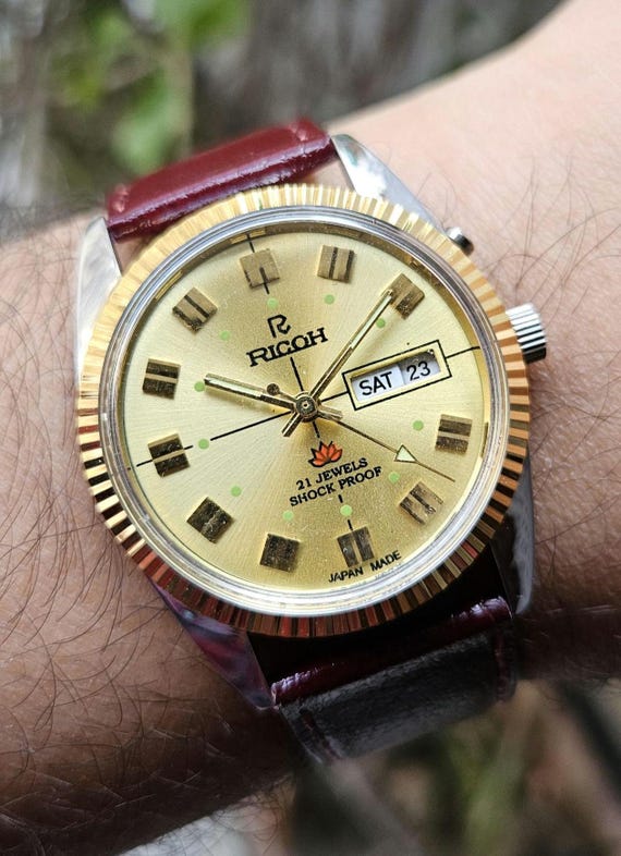 Vintage Ricoh Automatic Japan Made Men's Wrist Watch - Etsy
