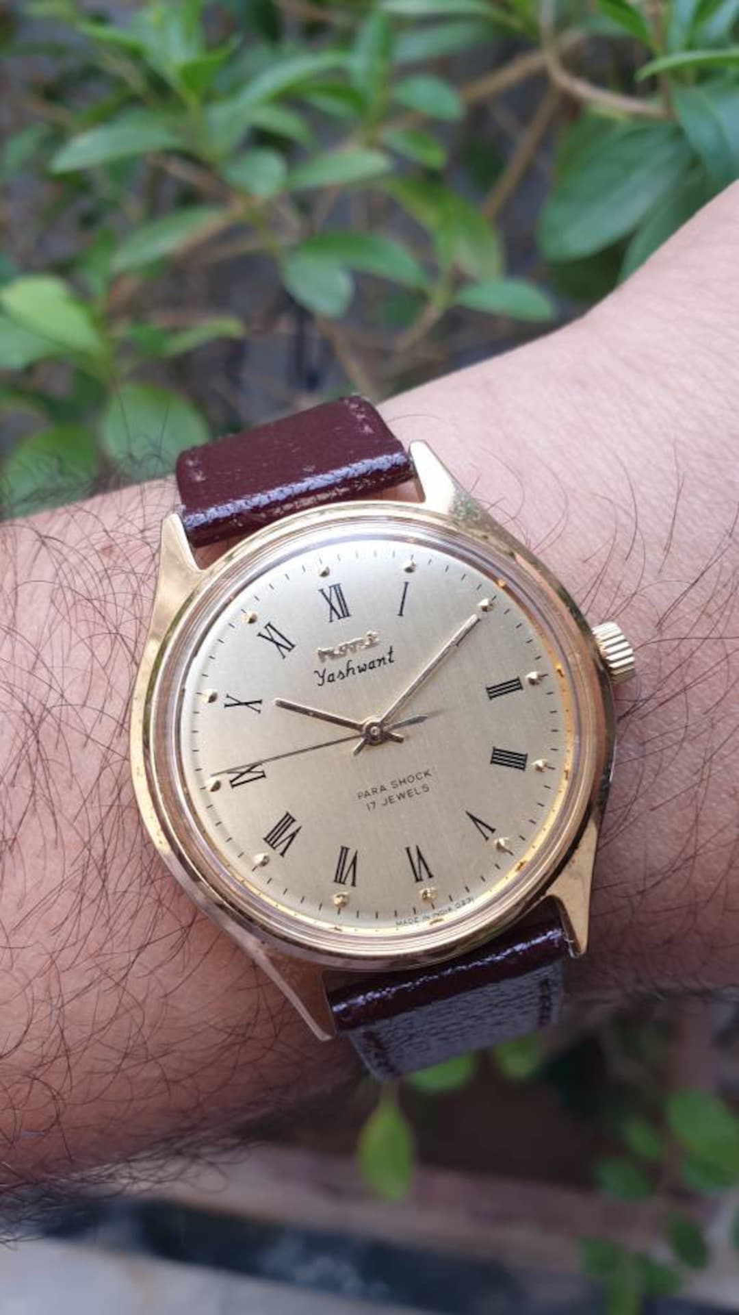 Vintage HMT Yashwant Gold Plated Hand Winding 17 Jewels Mens Wrist
