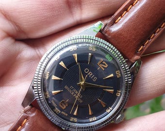 Montre Oris Vintage Homme - Mécanique Remontage Manuel - Boîtier Doré - Occasion