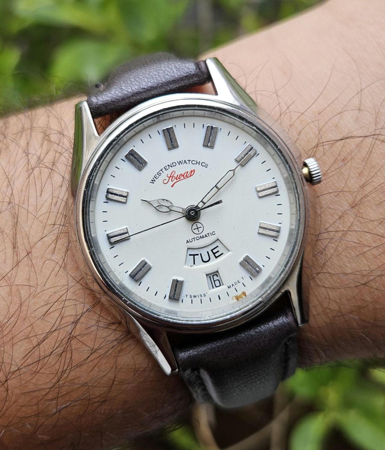 Vintage West End Watch Sowan Prima Automatic Swiss Made Mens