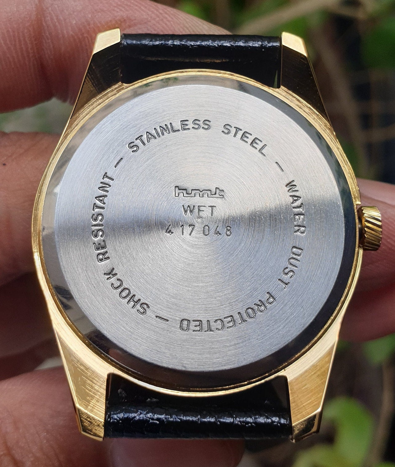 HMT手巻き時計 青 メッシュパターンオーバホール済アンティーク70S Vintage HMT Pilot Blue Dial Gold Plated Hand Winding 17