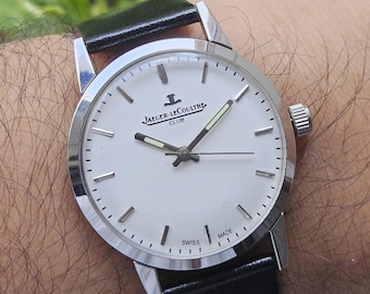 Jaeger LeCoultre Club vintage Handwinding Swiss Movement White Dial Men’s Wrist Watch Swiss Made