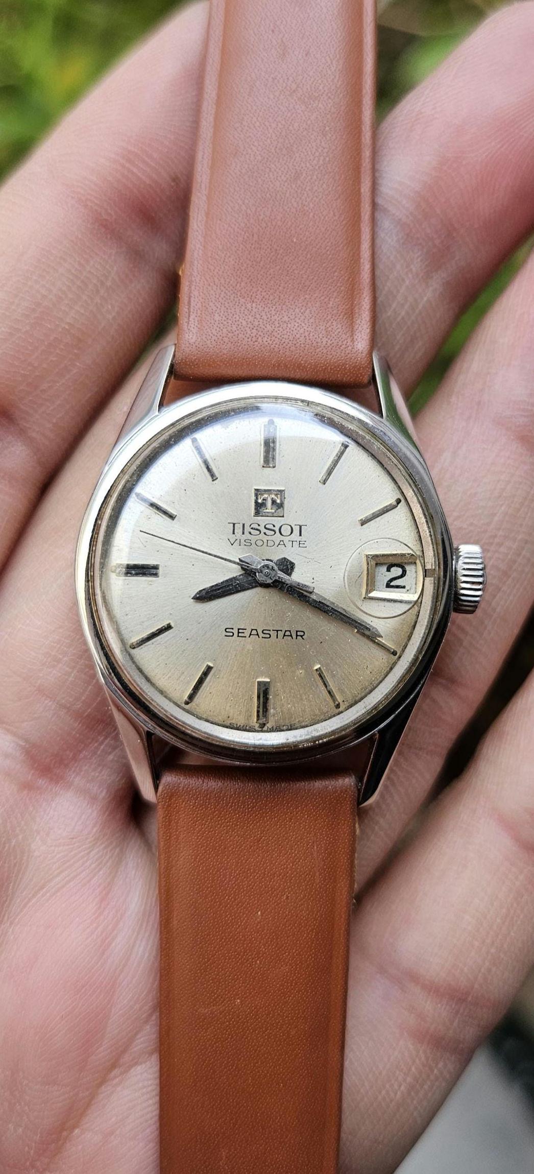 TISSOT SEASTAR VISODATE メンズ手巻き腕時計　純正バンド付 Tissot Seastar Visodate Vintage Swiss Automatic Men's Watch