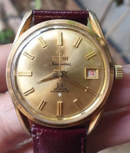 Vintage Titoni Airmaster Rotomatic 25 Jewels Swiss Made Men's