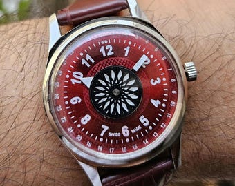 希少なヴィンテージ ORIS ホワイトダイヤル 機械式手巻き FHF