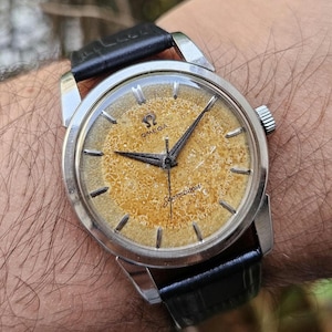 Vintage Omega Seamaster 1950s Refrence 2759-11 Patina Dial Swiss Made Men&#39;s Wrist Watch