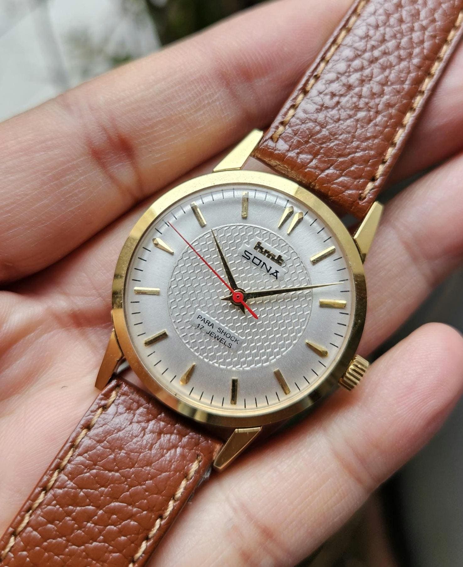 Vintage HMT Sona White Dial Manual Winding 17 Jewels Men's Wrist
