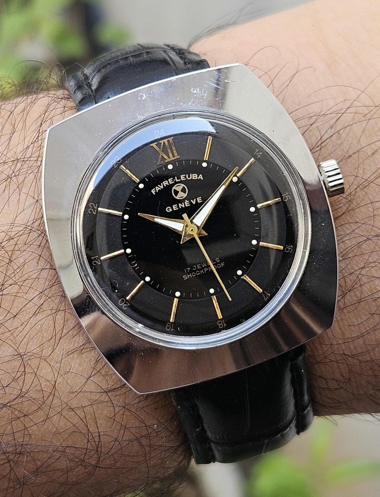 Vintage Favre Leuba Hand Winding Swiss Made 17 Jewels Men's Wrist